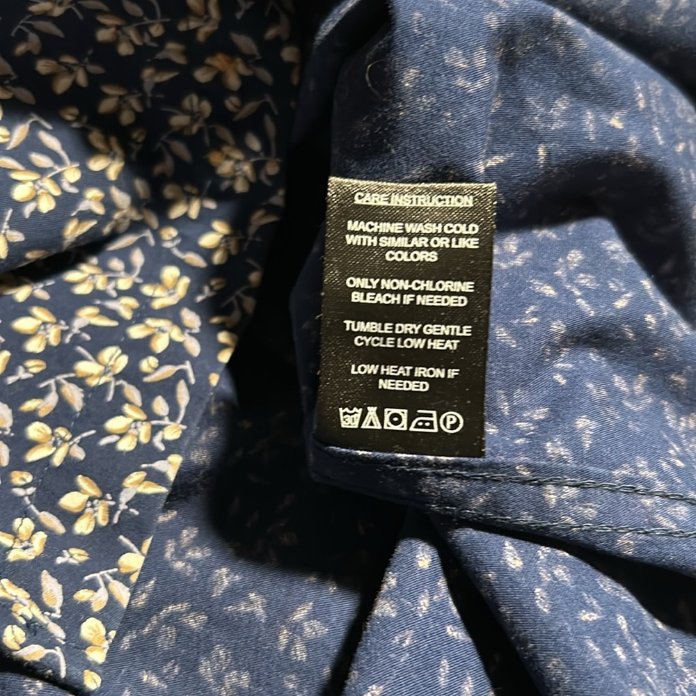 Men’s Denim & Flower Floral Shirt - Picture 9 of 10